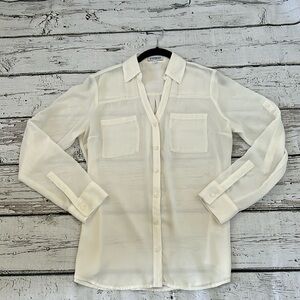 Express Portofino Long Sleeve Shirt/Blouse Size M